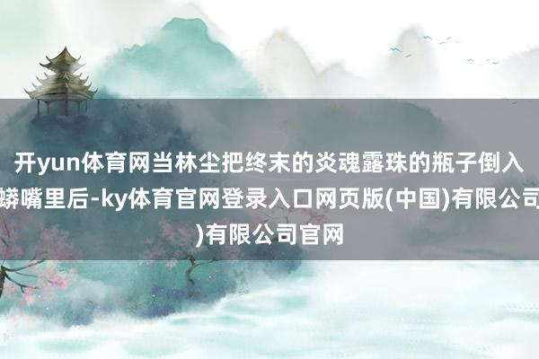 开yun体育网当林尘把终末的炎魂露珠的瓶子倒入火焰蟒嘴里后-ky体育官网登录入口网页版(中国)有限公司官网