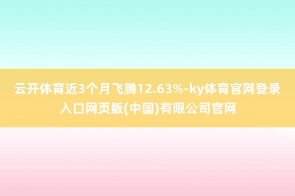 云开体育近3个月飞腾12.63%-ky体育官网登录入口网页版(中国)有限公司官网